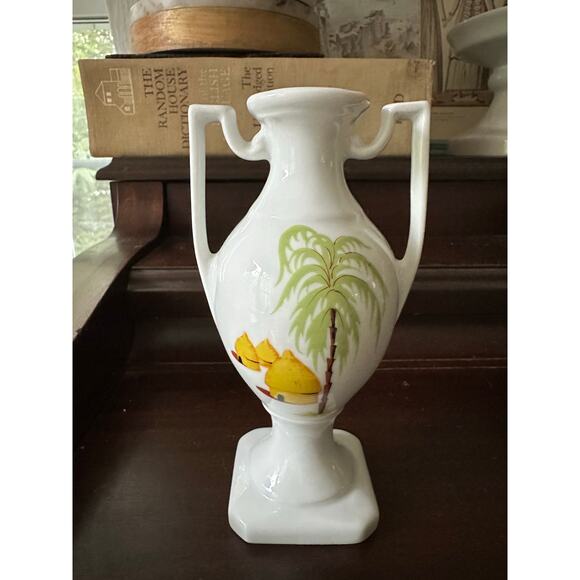 Fort de France hirondelle urn porcelain vase vintage unique 6” - Picture 10 of 13